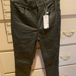 DYNAMITE Faux Leather Denim Skinny Jeans